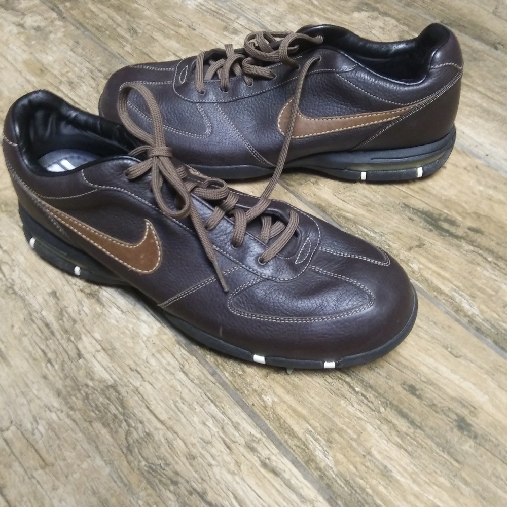 Leather Nike running or golf shoes size 10